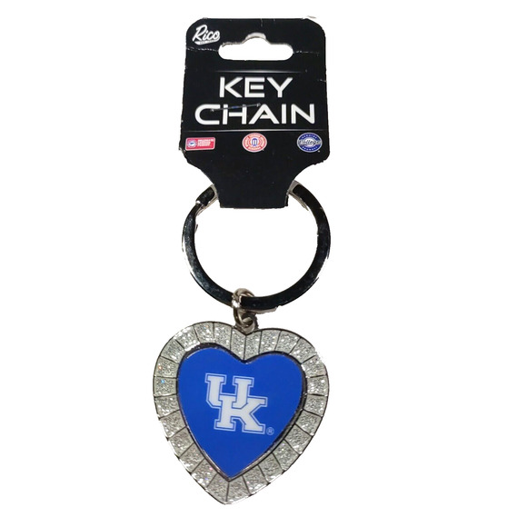 Rico U K Keychain Blue Heart Rhinestone Keychain - Picture 3 of 5